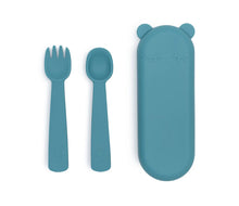 Load image into Gallery viewer, Feedie® Fork & Spoon Set - Blue Dusk