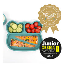 Load image into Gallery viewer, Bear Stickie® Plate - Blue Dusk