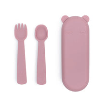 Load image into Gallery viewer, Feedie® Fork & Spoon Set - Dusty Rose