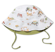 Load image into Gallery viewer, Diggers & Tractors Reversible Cotton Bucket Hat