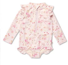 Load image into Gallery viewer, Flamingos Frill Swimsuit