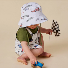 Load image into Gallery viewer, Little Racers Reversible Cotton Bucket Hat