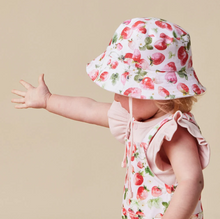 Load image into Gallery viewer, Strawberry Reversible Cotton Bucket Hat