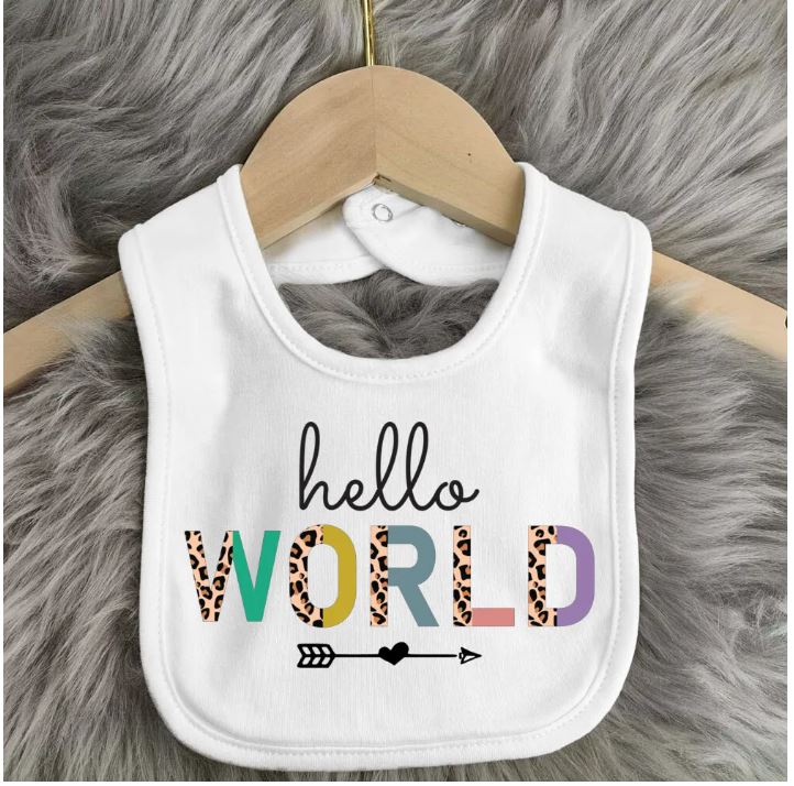 Hello World Baby Bib