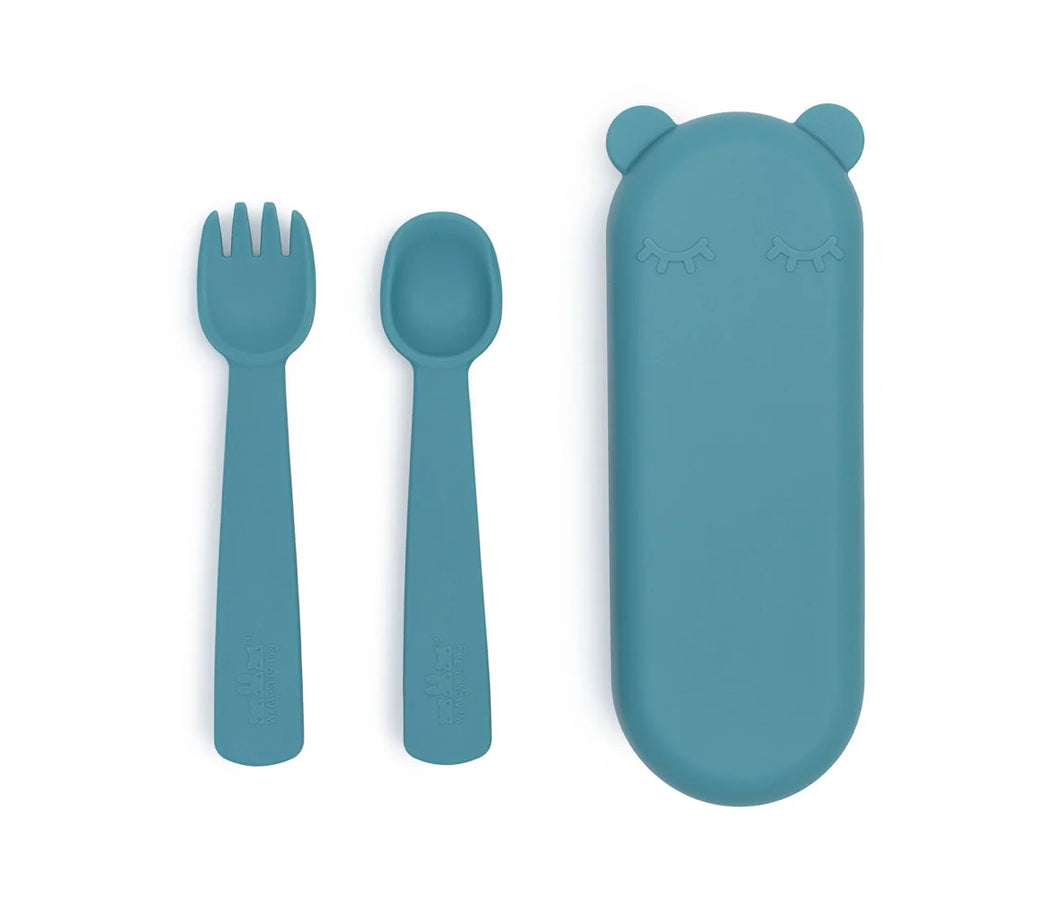 Feedie® Fork & Spoon Set - Blue Dusk