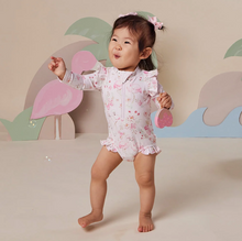 Load image into Gallery viewer, Flamingos Frill Swimsuit
