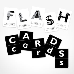 Black & White Alphabet Flash Cards