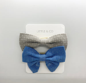 Assorted Linen Wrap Bows (Set of 2)