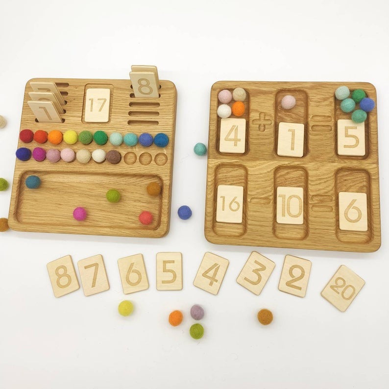 Wooden Math Board (Reversible)