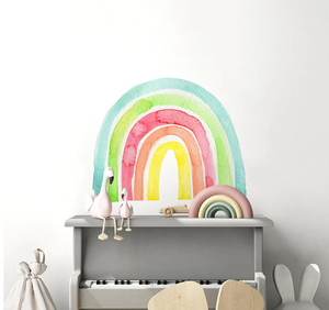 Rainbow Watercolour Wall Sticker - Neon