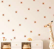 Load image into Gallery viewer, Boho Sun Wall Stickers - Orange (36 pieces)
