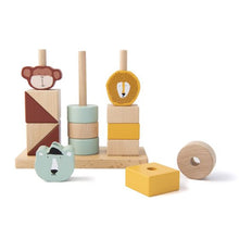 Load image into Gallery viewer, Wooden Animal Blocks Stacker
