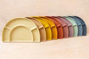 Rainbow Silicone Divided Plate